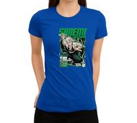Demon Slayer - Elegante anime japonés - Dinámica Shonen Fantasy para fans de la acción intensa, Style XI Camiseta para mujer, azul, M