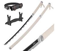 Demon Slayer Katana Espada de 105 cm/41 pulgadas - Espada Samurai Madera para Anime Cosplay - Bokken de Madera de Bambú con Cinturón y Soporte - Espadas Anime Accesorios Decorativos - (Inosuke