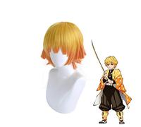 Demon Slayer Kimetsu no Yaiba Agatsuma Zenitsu Wig Cosplay Costume Men Women Heat Resistant Synthetic Hair Party Cosplay Wigs MZ-1420