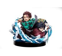 Demon slayer: kimetsu no yaiba estatua pvc tanjiro & giyuu 13 cm