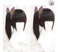 Demon Slayer Kimetsu no Yaiba Kanawo Tsuyuri Kanao Heat Resistant Hair Cosplay Costume Wigs+ Wig Cap