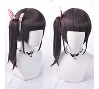 Demon Slayer Kimetsu no Yaiba Kanawo Tsuyuri Kanao Heat Resistant Hair Wig Cosplay Costume Wigs + Butterfly hairpin headwear