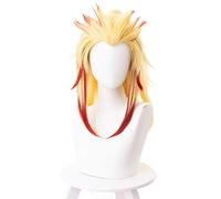 Demon Slayer: Kimetsu No Yaiba Rengoku Kyoujurou Pelucas de cosplay 50cm Amarillo Rojo Peluca sintética resistente al calor Anime Fiesta de Halloween Otro Rengoku Kyoujurou