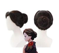 Demon Slayer: Kimetsu No Yaiba Tamayo Cosplay Pelucas Fibra de alta temperatura Estilo japonés Cabello negro con gorro de pelo libre TCY-377