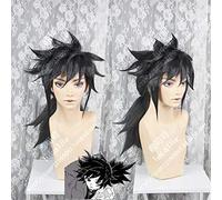 Demon Slayer Kimetsu no Yaiba Tomioka Giyuu Wig Black Ponytail Heat Resistant Synthetic Hair Cosplay Wigs + Wig Cap
