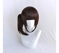 Demon Slayer: Kimetsu No Yaiba Tsuyuri Kanawo Pelucas de Cosplay 40cm Peluca sintética Negro Marrón Mixto Garra Clip Cola de caballo Anime Peluca Demon Slayer Kimets Tsuyuri Kanawo