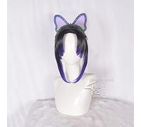 Demon Slayer - Peluca de anime para mujer, diseño de personaje ninja, mariposa, anime, gusano, pilar, mariposa, tocado, cola de caballo, peluca corta