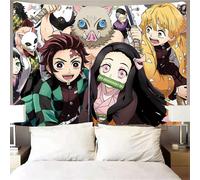 Demon Slayer Tapestry-Demon Slayer Poster-Anime Tapestry-Demon Slayer Party, Can Be Hung In The Living Room Bedroom 60x80 Inch Demon Slayer Background