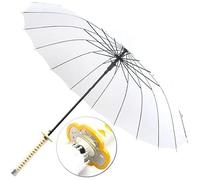 Demon Slayer Umbrella, Anime Cosplay Paraguas automático, 210T 8 Bones Sun & Rain Paraguas a prueba de viento impermeable para hombres y mujeres, varias opciones de personajes, Agatsuma Zenitsu