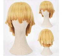Demon Slayer Wigs Tanjirou Nezuko Kamado Wigs Kimetsu no Yaiba Cosplay Pelucas Zenitsu Agatsuma Golden Hair Inosuke Hashibira Blue Zenitsu Agatsuma