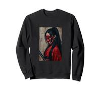 Demon Spirit Samurai Mujer Oculta Belleza Oni Máscara Sudadera