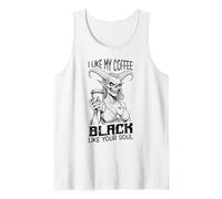 Demon Woman Coffee Lover Black Soul Halloween Funny Cafeína Camiseta sin Mangas