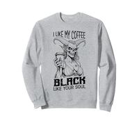Demon Woman Coffee Lover Black Soul Halloween Funny Cafeína Sudadera