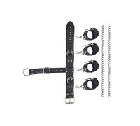 Dèmonia - Kit de restricción de alta gama para puños/tobillos/cuello/dos cadenas - Accesorio de sumisión/dominación para adultos - Juegos sexuales - Sexy Bondage BDSM