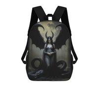 Demonic Lilith, Dark Angel with Dragon Wings Mochilas Infantiles Impresas En 3D, Mochilas De Moda Informales, Mochilas De Viaje Bonitas, Mochilas Informales Para Exteriores Para Niños Y Niñas 17inch