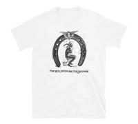 Demonic Occult Shirt with Lucky Horseshoe - Sin Favors The Sinner - Dark Fashion T-Shirt White XXL