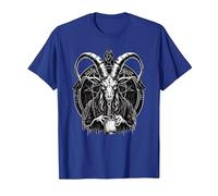 Demonio Baphomet - Brujería Oculta Camiseta, Hombre, Azul Real, XXL