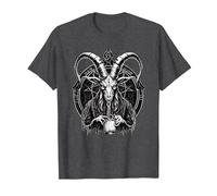 Demonio Baphomet - Brujería Oculta Camiseta, Hombre, Jaspeado Oscuro, S