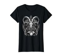 Demonio Baphomet - Brujería Oculta Camiseta, Mujer, Negro, XS