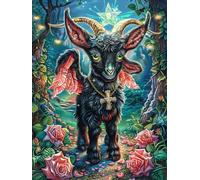 Demonio Cabra Rompecabezas 300 Piezas Cartón Grueso para Parejas Cuentos de Hadas de Animales Salvajes fantásticos Desarrollo Habilidades Pieza Decorativa Casa Pack Completo Regalo Cumpleaños 300 PCS
