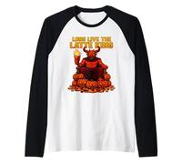 Demonio de Especias de Calabaza Latte King Camiseta Manga Raglan