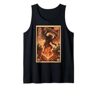 Demonio Fuego Llamas Japones Ukiyo-e Guerreros Camiseta sin Mangas