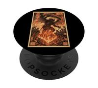 Demonio Fuego Llamas Japones Ukiyo-e Guerreros PopSockets PopGrip Adhesivo