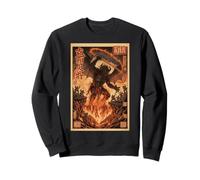 Demonio Fuego Llamas Japones Ukiyo-e Guerreros Sudadera