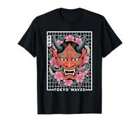 Demonio Japonés Tatuaje Cara Yokai Diablo Hannya Japón Oni Máscara Camiseta