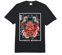 Demonio Japonés Tatuaje Cara Yokai Diablo Hannya Japón Oni Máscara Comfort Colors Adult Heavyweight T-Shirt