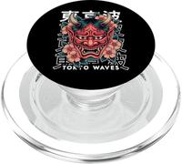 Demonio Japonés Tatuaje Cara Yokai Diablo Hannya Japón Oni Máscara PopSockets PopGrip para MagSafe