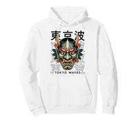 Demonio Japonés Tatuaje Cara Yokai Diablo Hannya Japón Oni Máscara Sudadera con Capucha