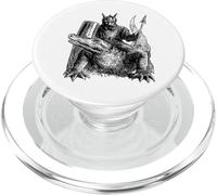 Demonio o espíritu montado en un cocodrilo Recortado PopSockets PopGrip para MagSafe