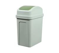 Dempiire Bote de basura de plástico con tapa superior oscilante, cubo de basura de plástico mejorado 2024, cubos de basura cubiertos para cocina, sala de estar, cubos de plástico para cocina, oficina