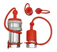 Demsyeq Acopladores rápidos hidráulicos, acopladores hidráulicos con válvula de bola de cubierta antipolvo | Accesorios de de transferencia de líquidos de alta resistencia | para proyectos de