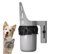 Demsyeq Cuchara para de Gatos, Pala de Desmontable integrada con contenedor de residuos, Grande, portátil, Suministros para Mascotas, tamiz, Cubo de Basura, removedor de excrementos para