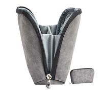Demsyeq Estuche organizador de cargador de viaje, funda de transporte para accesorios electrónicos, bolsa de viaje multiusos para teléfono móvil, bolsa de viaje para auriculares, Color gris oscuro,