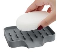 Demsyeq Jabonera pequeña, escurridor de esponja antideslizante, soporte de drenaje de jabón de silicona antideslizante para ducha, bañera, lavavajillas, fregadero, baño