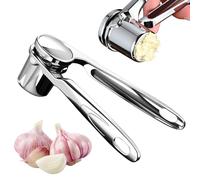 Demsyeq Prensador de ajos, prensa de aleación de zinc, mango ergonómico, herramientas de cocina, trituradora para tienda, restaurante, apartamento, hogar, camping, picnic, barbacoa, jengibre