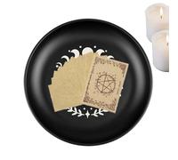 Demsyeq Tazón para rezar, portavelas, plato religioso, plato vintage para meditación, ceremonia de culto, manifestación, decoración, tradición, simbolismo, oración