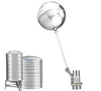 Demsyeq Válvula flotante de estanque, válvula flotante de manguera, controlador ajustable a prueba de fugas, piezas automáticas para fuente, piscina, estanque, jardín, riego, vaporizador de arroz