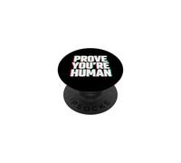 Demuestra Que Eres Humano Glitch Cyberpunk Tech Meme PopSockets PopGrip Adhesivo