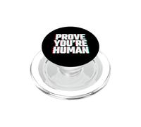 Demuestra Que Eres Humano Glitch Cyberpunk Tech Meme PopSockets PopGrip para MagSafe