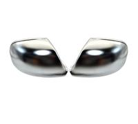 DEMULAX 1 Pair Rearview Mirror Shell Cover, for, Q5 2009-2015 Q7 2009-2017 Matte Chrome ABS Wing Side View Protection Cap tapa de cubierta de espejo retrovisor de puerta(With lane assist)