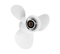 DEMULAX 11 X 15-G Barco fueraborda 663-45943-02-EL, for, 40-60HP Aluminio Blanco 3 Cuchillas 13 Dientes estriados Hélice fueraborda para Barco