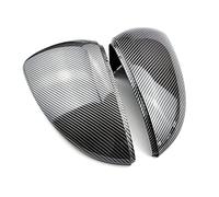 DEMULAX 2 Pieces Mirror Covers Caps Rear View Case Cover, for VW, for Golf, MK7 7.5 GTI 7R Carbon Look Bright Black Matte Chrome tapa de cubierta de espejo retrovisor de puerta(Carbon Look black)