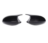 DEMULAX 2 piezas de fibra carbono real ABS cubierta espejo E90 tapa retrovisor coche reemplazo directo, for, E91 tapa de cubierta de espejo retrovisor de puerta(ABS Black)