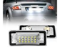 DEMULAX 2 uds lámparas LED de luz de Placa de matrícula de Coche, for Audi TT MK1 8N Roadster 8N9 Coupe 8N3 1998-2006, Accesorios de Coche Luz de matrícula