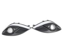 DEMULAX 2 unids/par luz antiniebla del parachoques delantero cubierta de parrilla L R, para Vauxhall, para CORSA, D 2011-2014 moldura de carcasa de marco de lámpara 13286025 13286026 Rejilla