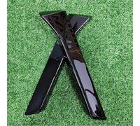 DEMULAX 2pcs Car Window Trim Lip Spoiler, for Seat, Leon 5F FR Mk3 MK3.5 Rear Roof Wing Side Edge Tail Flap Vertical Alerón de Ventana Trasera(Black Gloss Black)